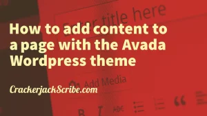 Wordpress theme Avada tutorial